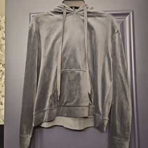 Lou & Grey Silver Velvet Men's Hoodie